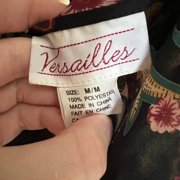 Vintage French Slip Dress Floral Print Midi Maxi Whimsigoth Summer Sun 90s Y2K - Picture 5 of 7